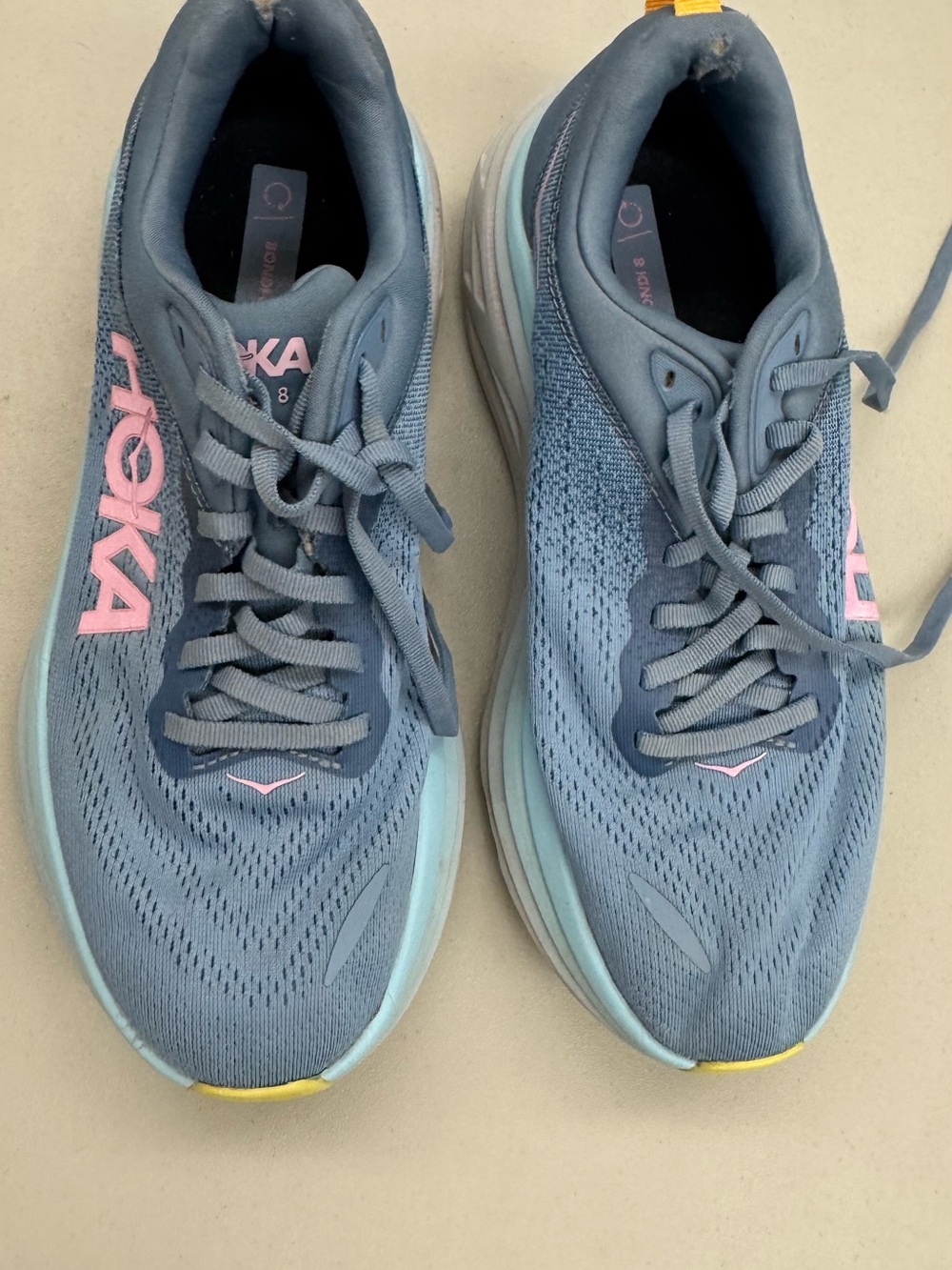 Hoka One One Slate Blue Bondi 8 Women’s Athletic Running Shoes super cushioned